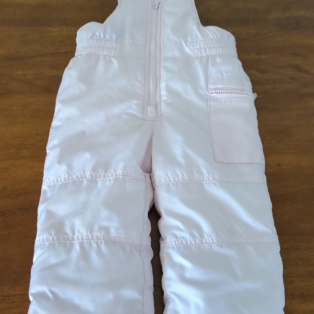 Carter's toddler girls Snow Ski Bib powder pink  infant toddler size 24M GUC
